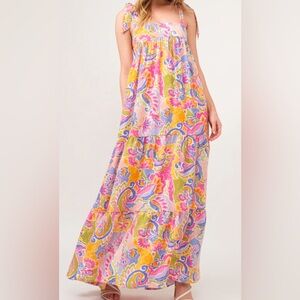 Multicolored paisley maxi dress (new & never worn)